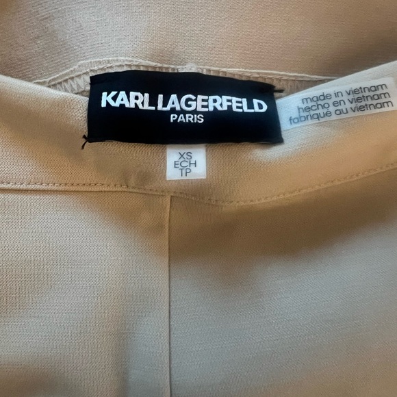 Chic Beige Trousers with Zipper Accents Karl Lagerfeld - Picture 4 of 5